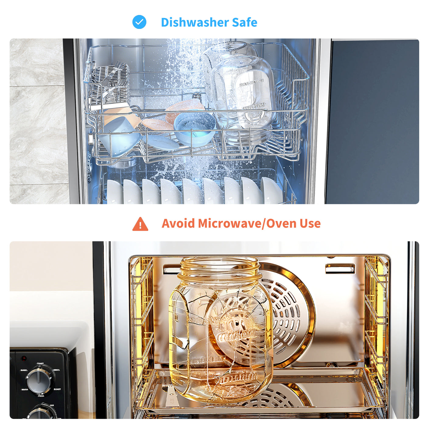 Syntic 32 Oz Customized Food Grade Salad Jar Set