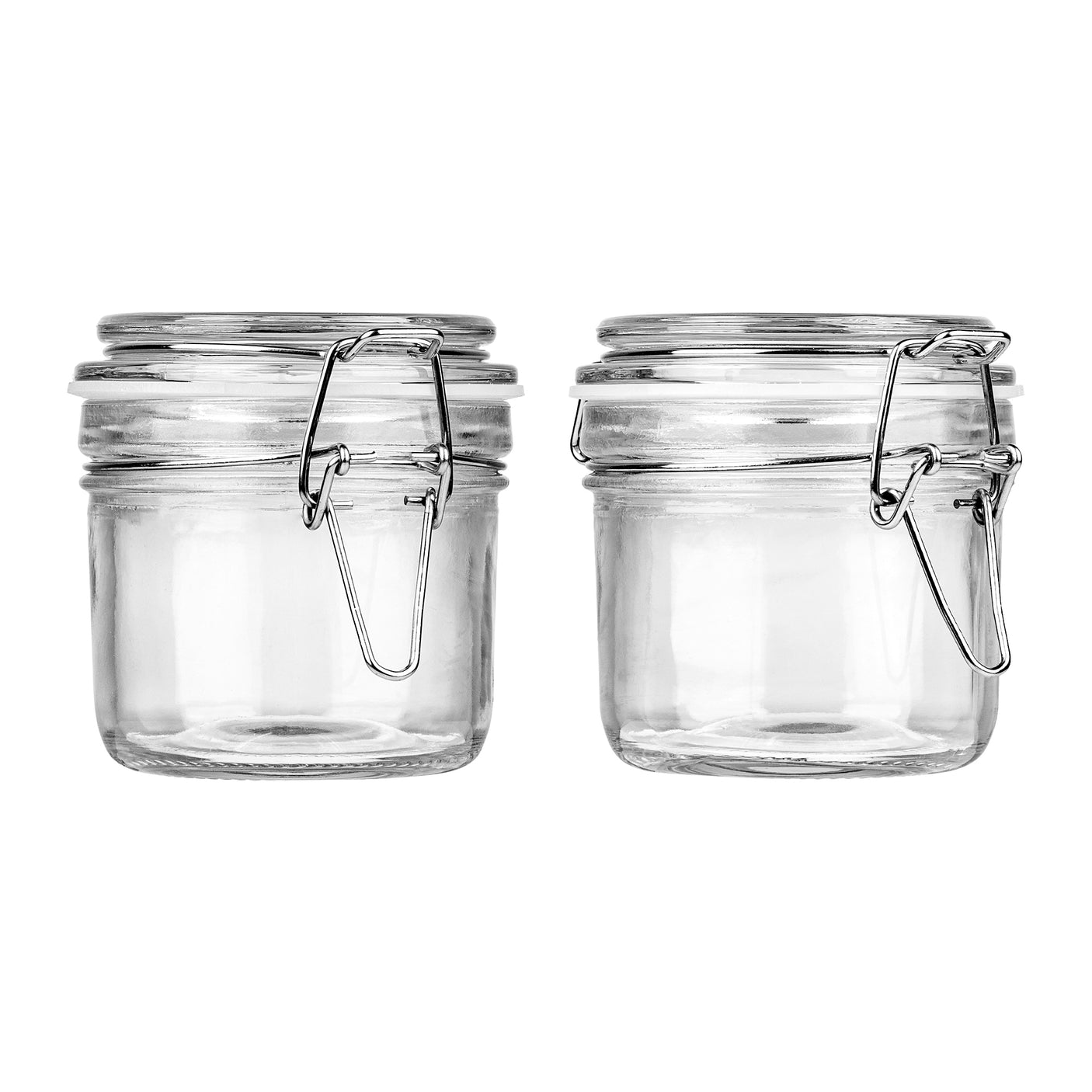 12 Pcs 7 oz Glass Jars with Airtight Hinged Glass Lids