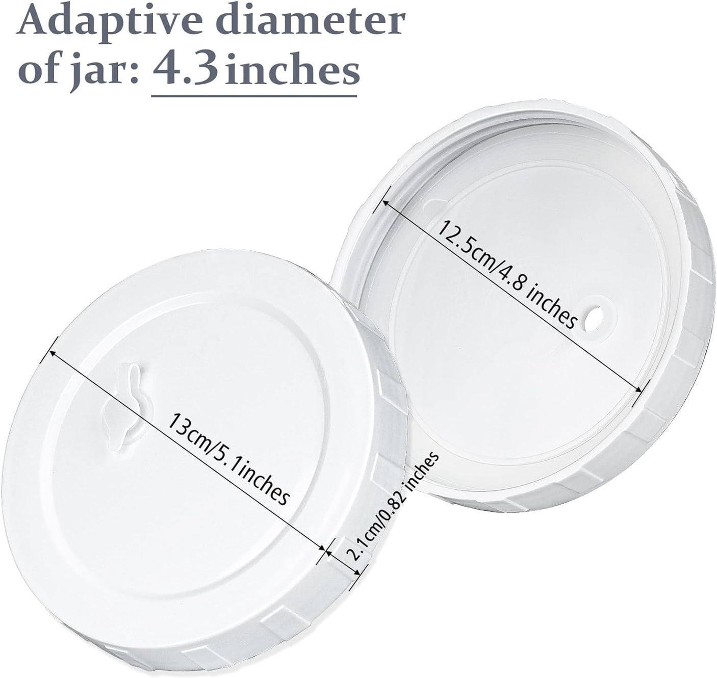 4 Pcs Replaced Lid for Syntic Fermentation Jars(With Silicone Gasket, Plug)