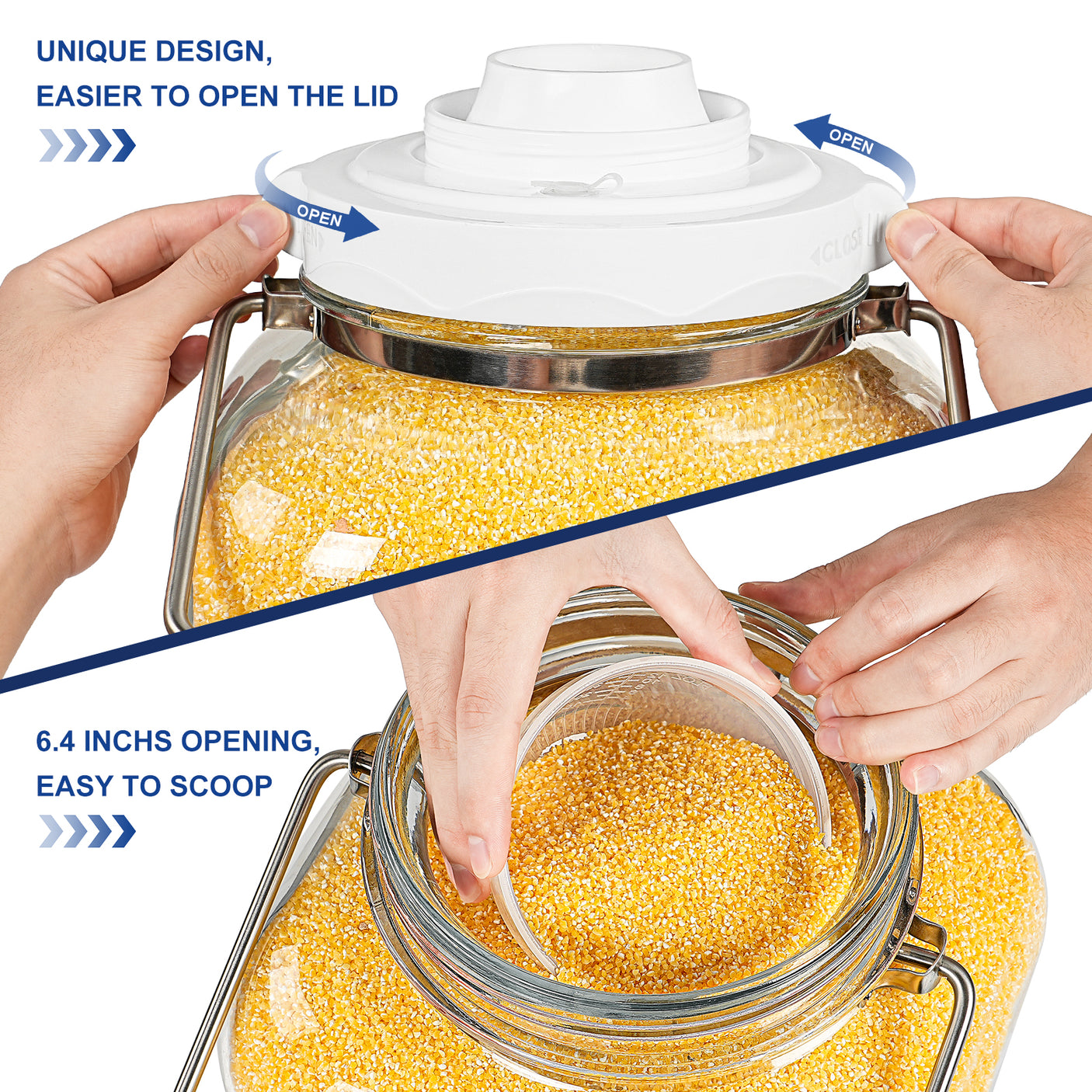 5 Gallon Super Large Fermentation Jars with 2 Airlocks and Stainless Handles