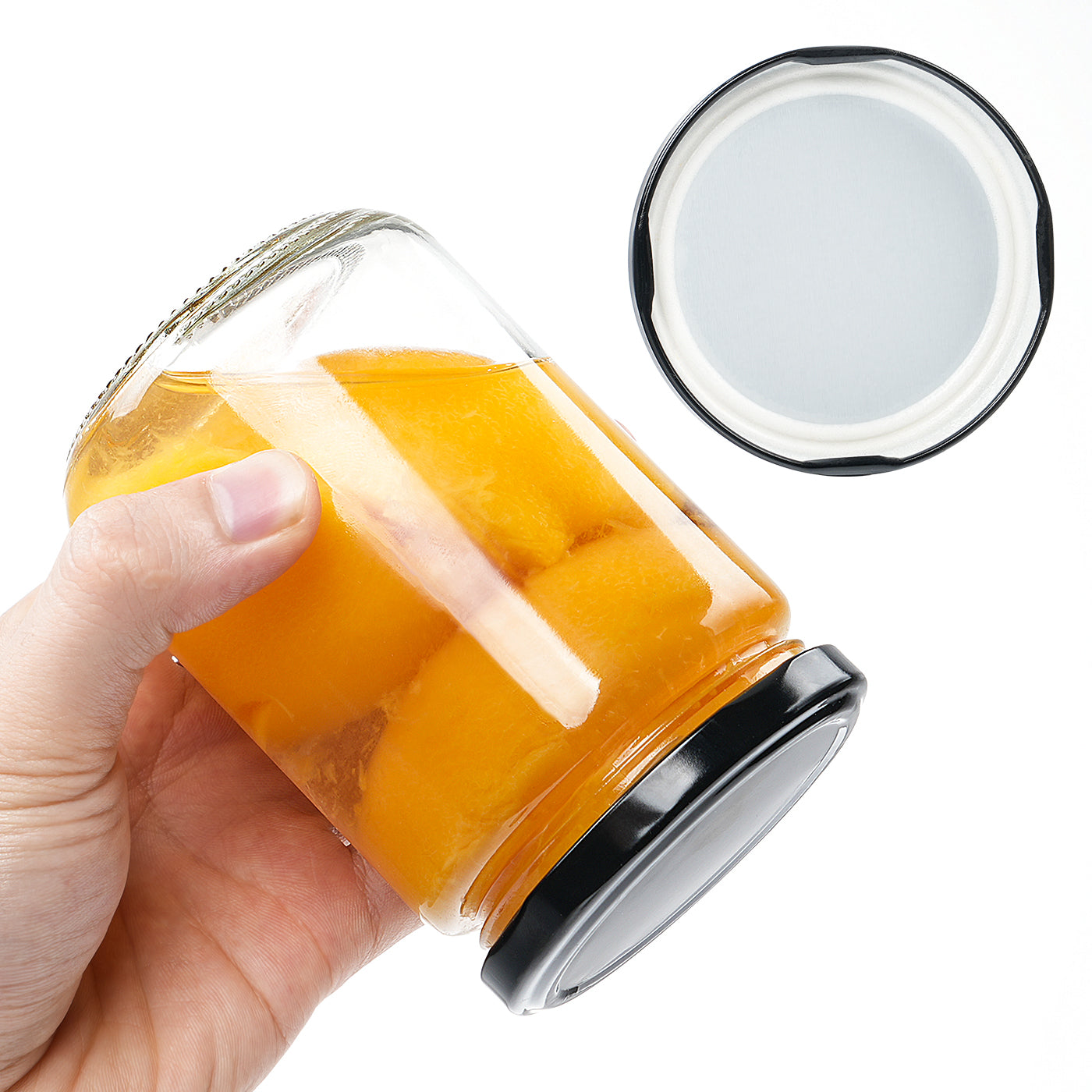 20 Pcs 12 oz Mason Jars with Airtight Metal Lid