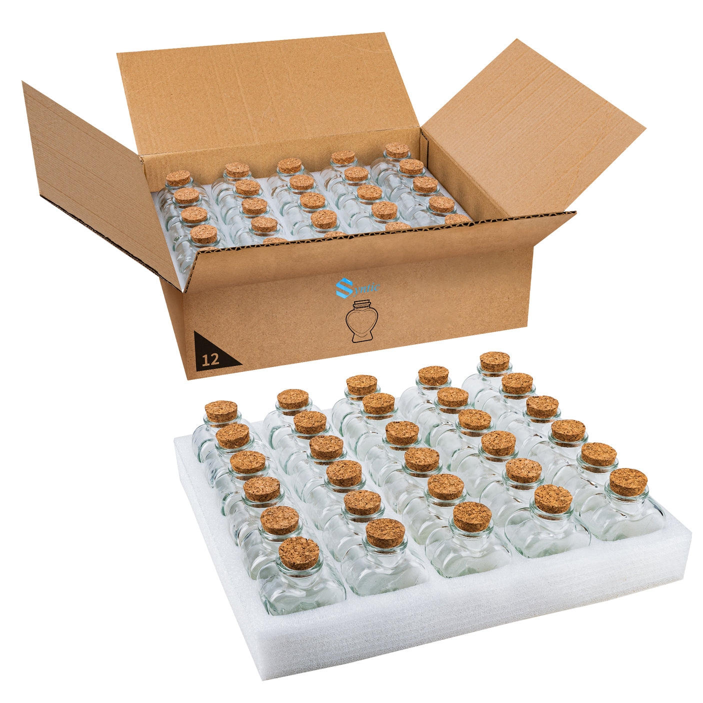 20 Pcs Heart Shaped Spell Jars