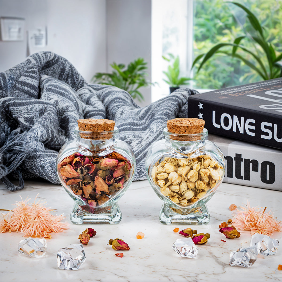 20 Pcs Heart Shaped Spell Jars