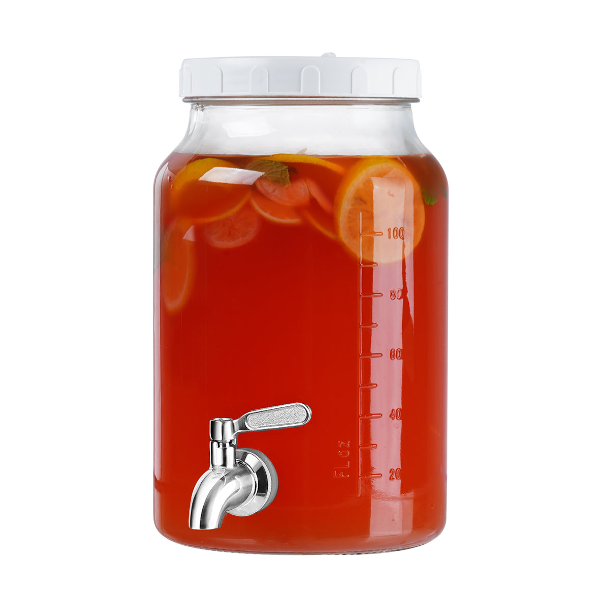 2 Pcs 1 Gallon Glass Drink Dispensers for Parties, Festival, Daily Use