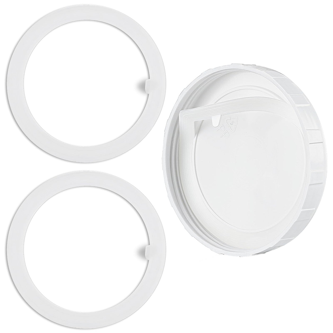 6 Pcs Replacement Silicone Gaskets for Gallon Glass Jars with Screw-on Top Lid, Leak Proof Rubber Seals