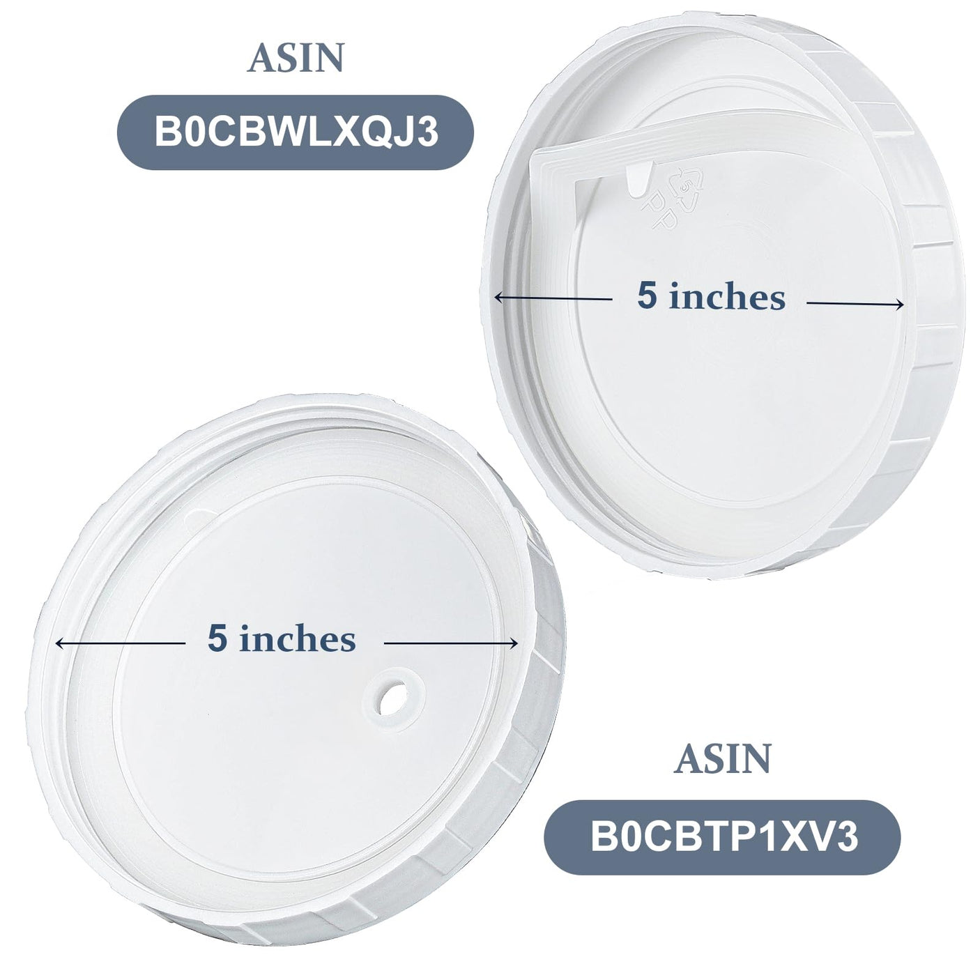 6 Pcs Replacement Silicone Gaskets for Gallon Glass Jars with Screw-on Top Lid, Leak Proof Rubber Seals