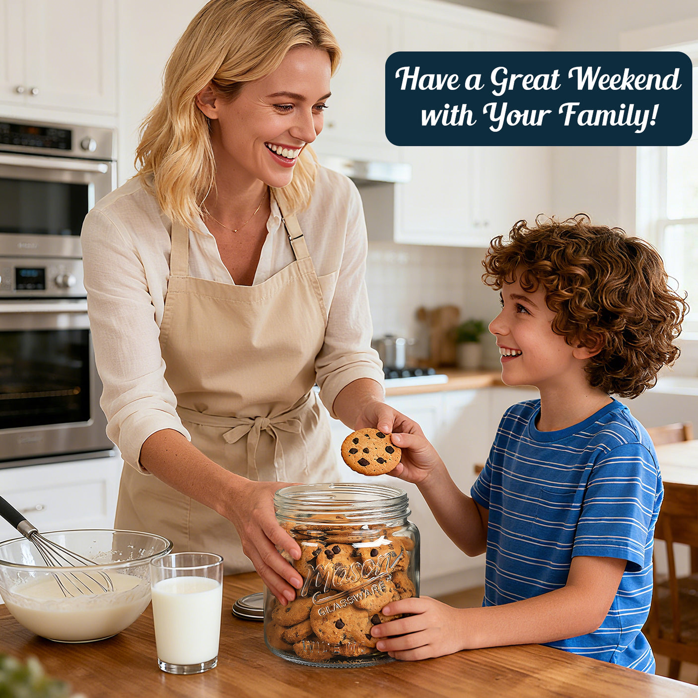 2 Pc 64oz Storage Mason Jar with Airtight Screw Lid