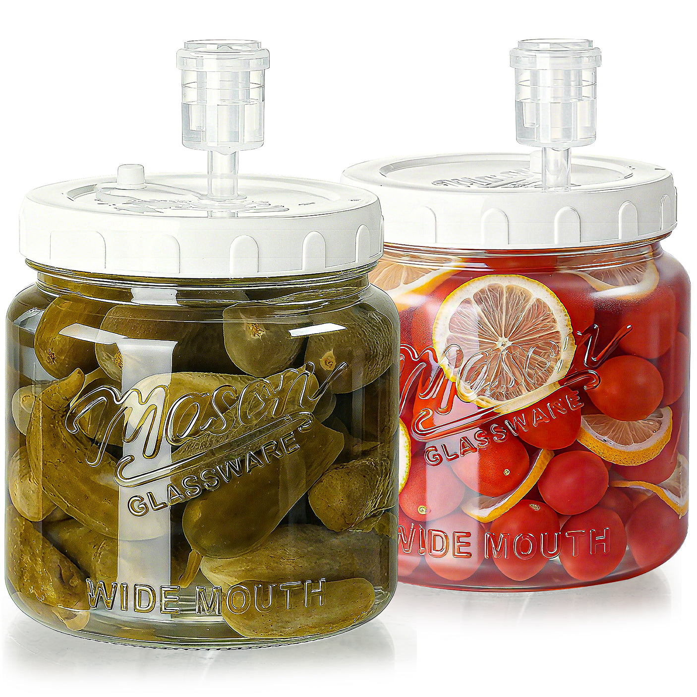 2 Pc 0.5 Gallon Fermentation Mason Jar with Lid and Airlocks