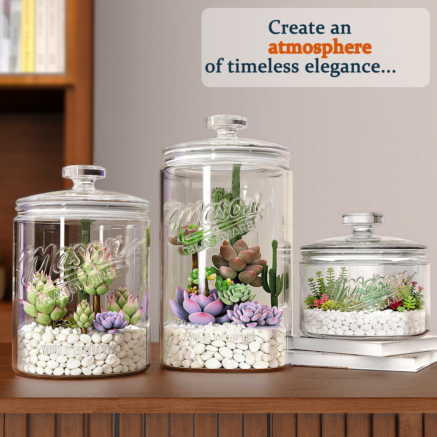 2 Pcs 1.5 Gallon Super Large Cylindrical Glass Jar with Airtight Glass Lid