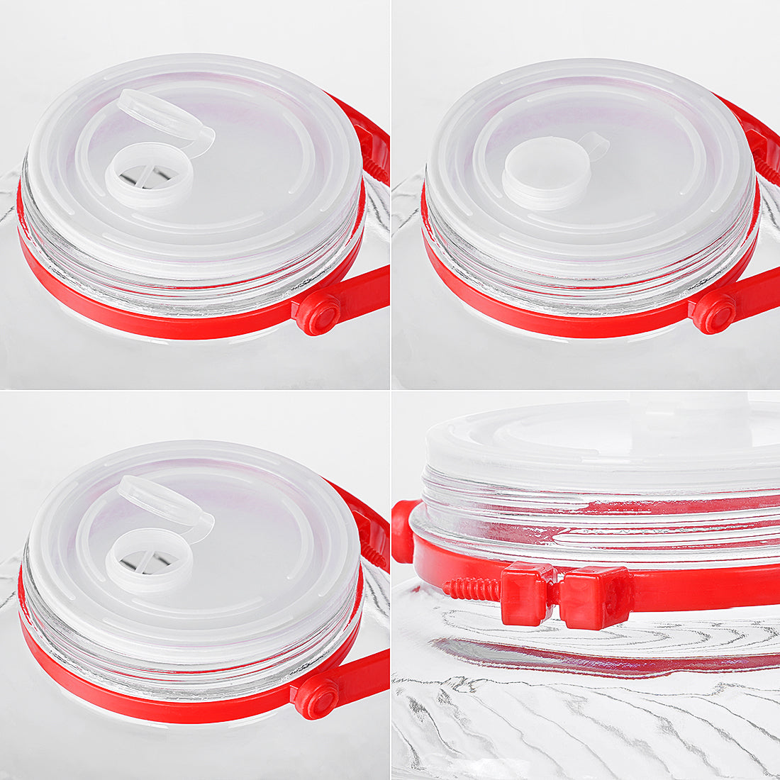 Super Large 4 Gallon Wide Mouth Glass Jar with Lid, Handle