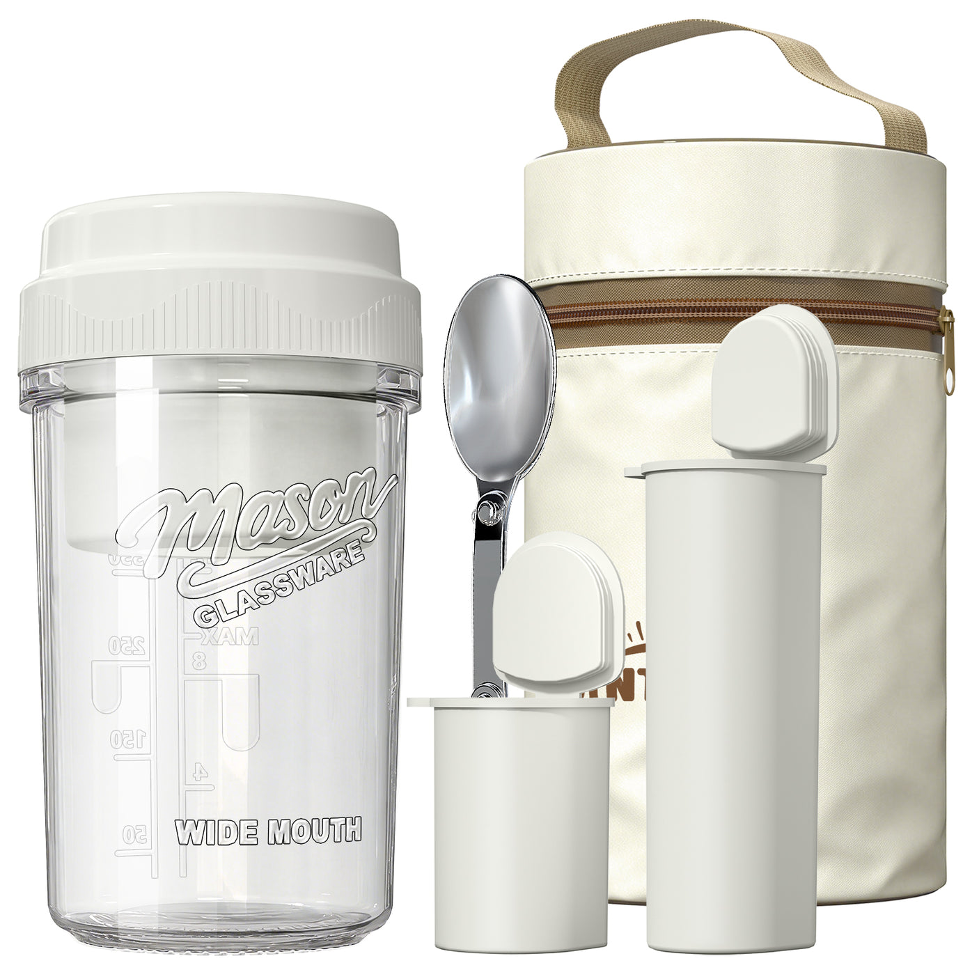 Syntic 21 Oz Customized Overnight Oats Mason Jar