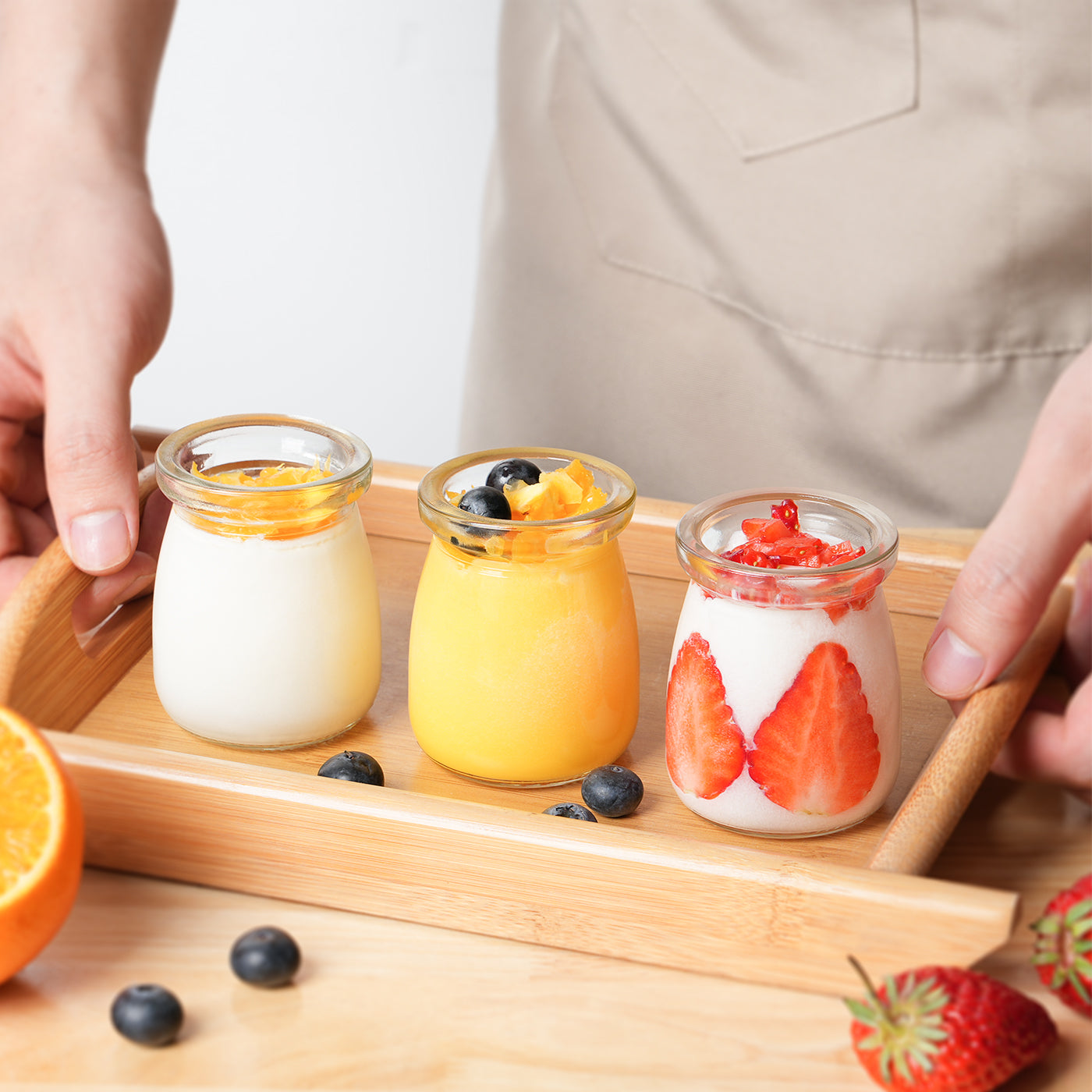 40 Pcs 3.4 oz Glass Favor Jars with Cork Lid