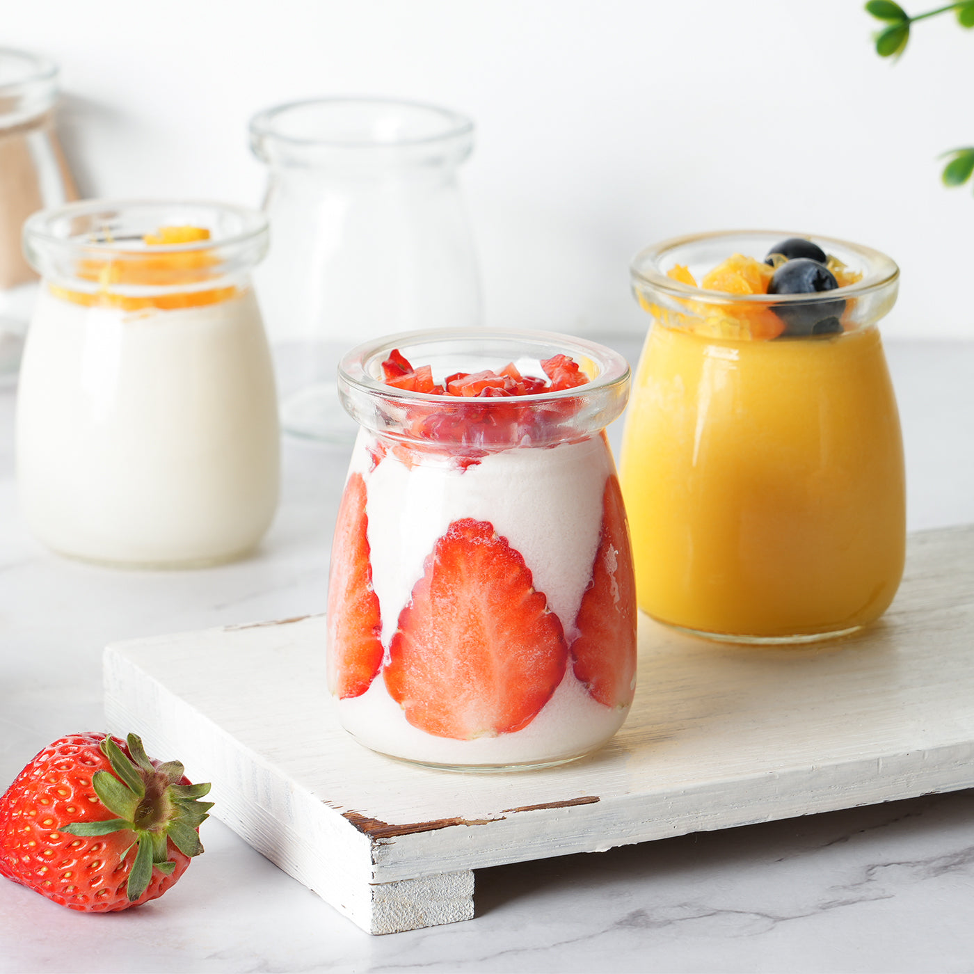 40 Pcs 3.4 oz Glass Favor Jars with Cork Lid