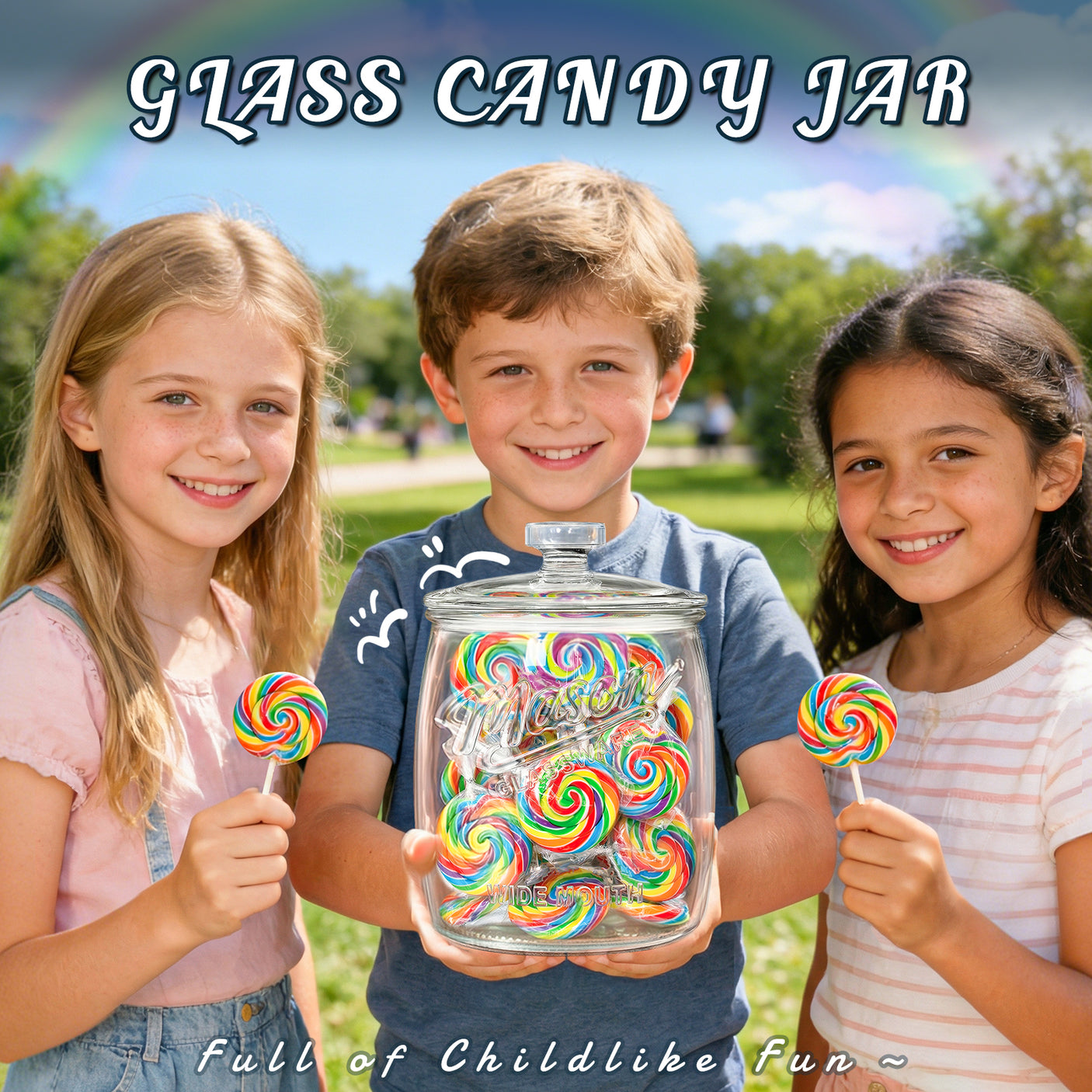 2 Pcs 0.5 Gallon Super Wide Mouth Mason Jar with Airtight Glass Lid
