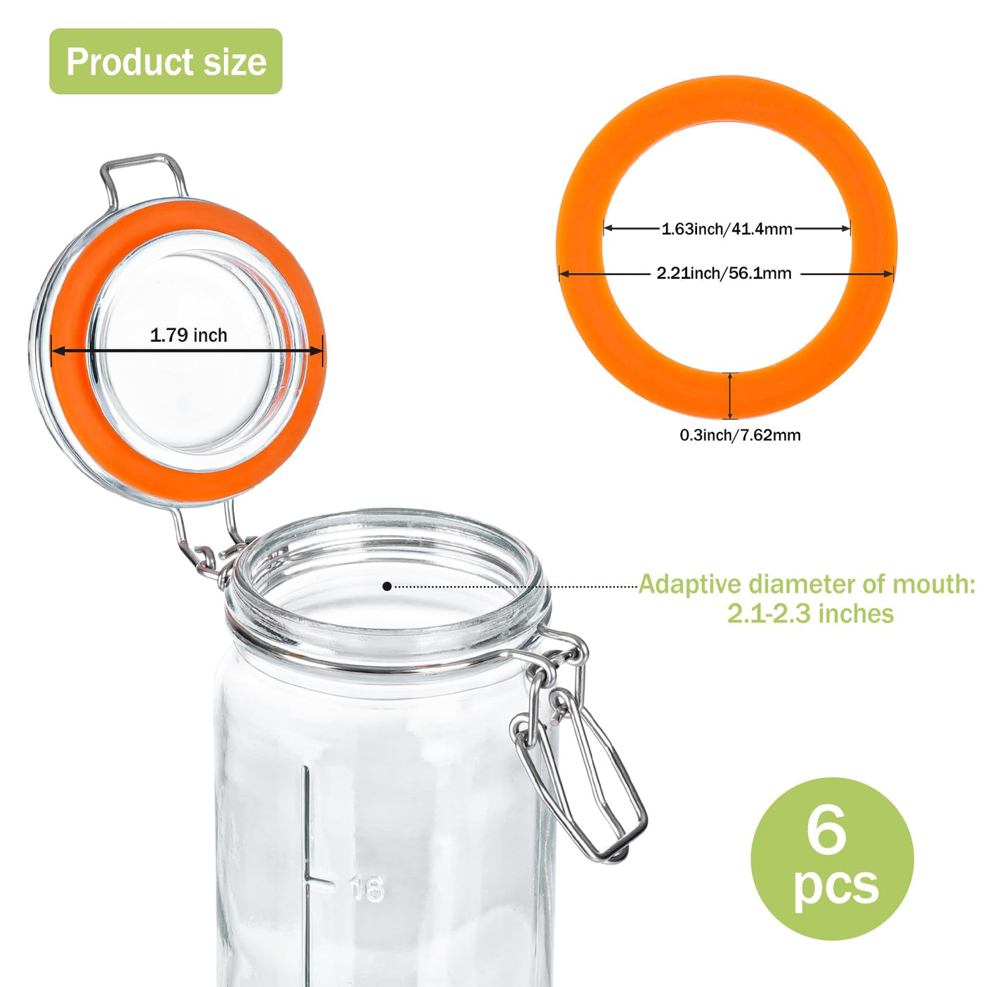 12 Pcs Food Grade Replace Silicone Gaskets