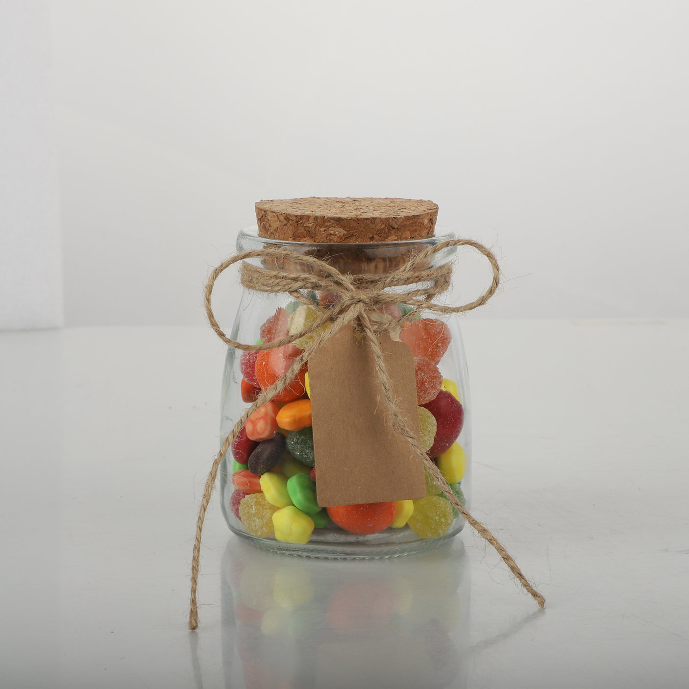 20 Pcs 7 oz Glass Candy Jars with Cork Lids