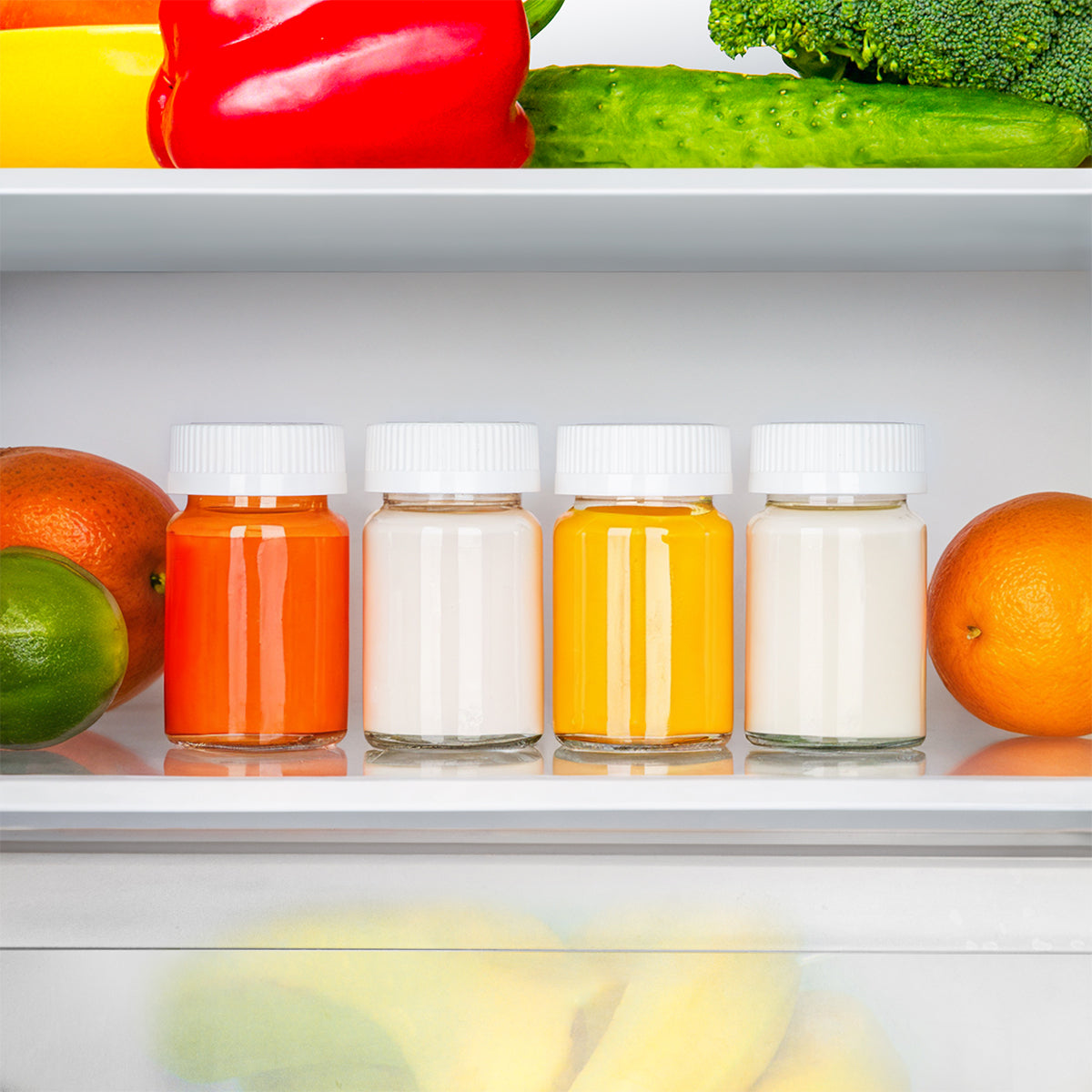 8 Pcs 2.5 Oz Glass Bottles & Jars with Sealed Press Screw Caps