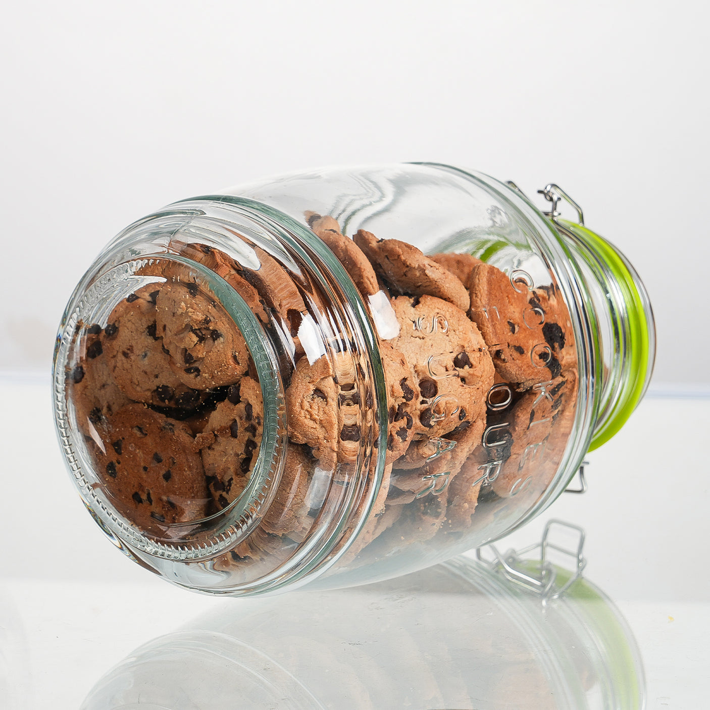 2 Pcs 98 oz Retro Barrel Style Glass Jars(Hinged Lids)