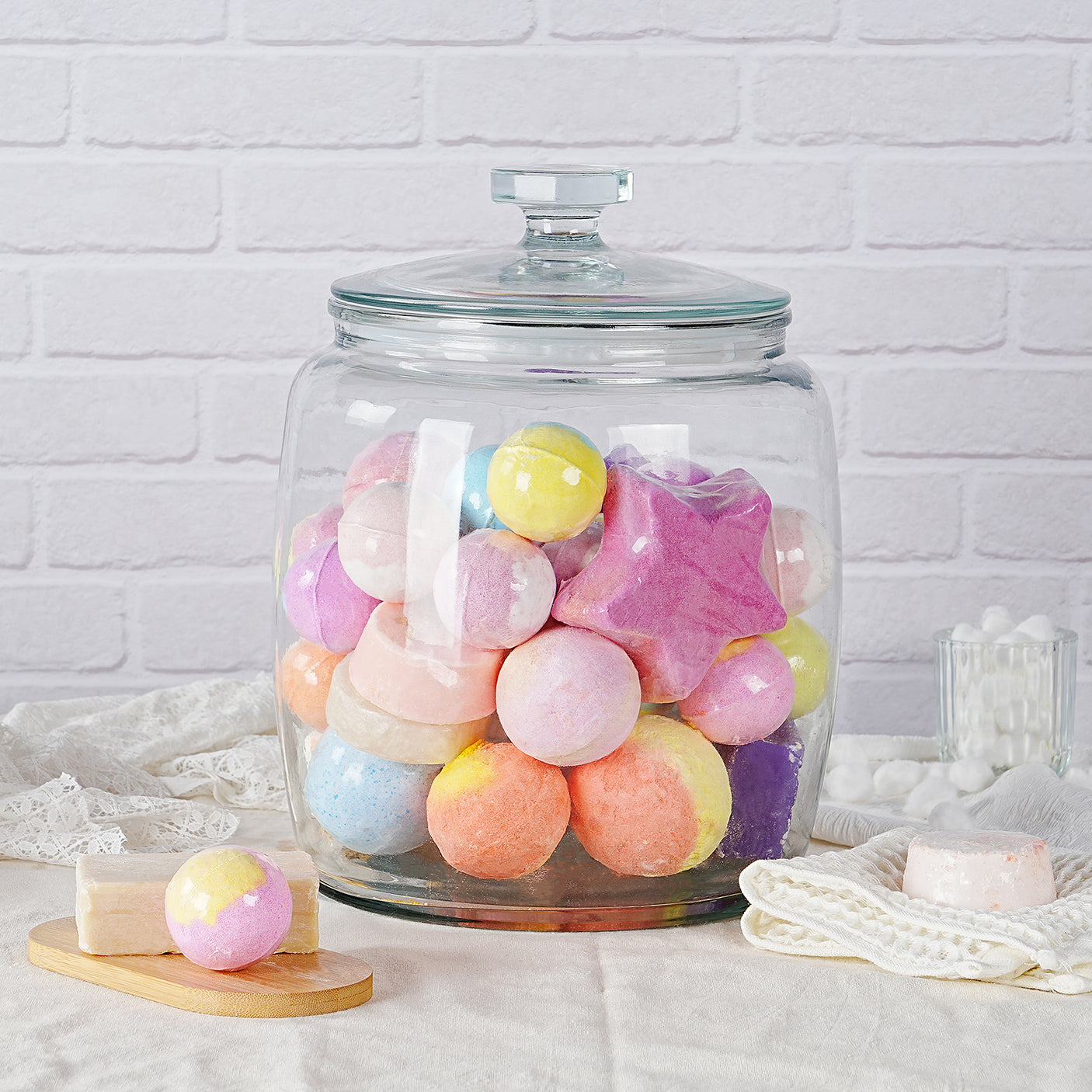 1 Pc 2.5 Gallon Super Large Glass Jars with Glass Lid