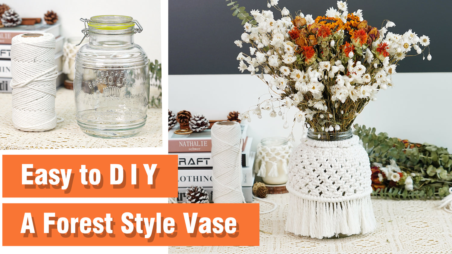 Make A Forest Style Vase with Simple Technique and Materials