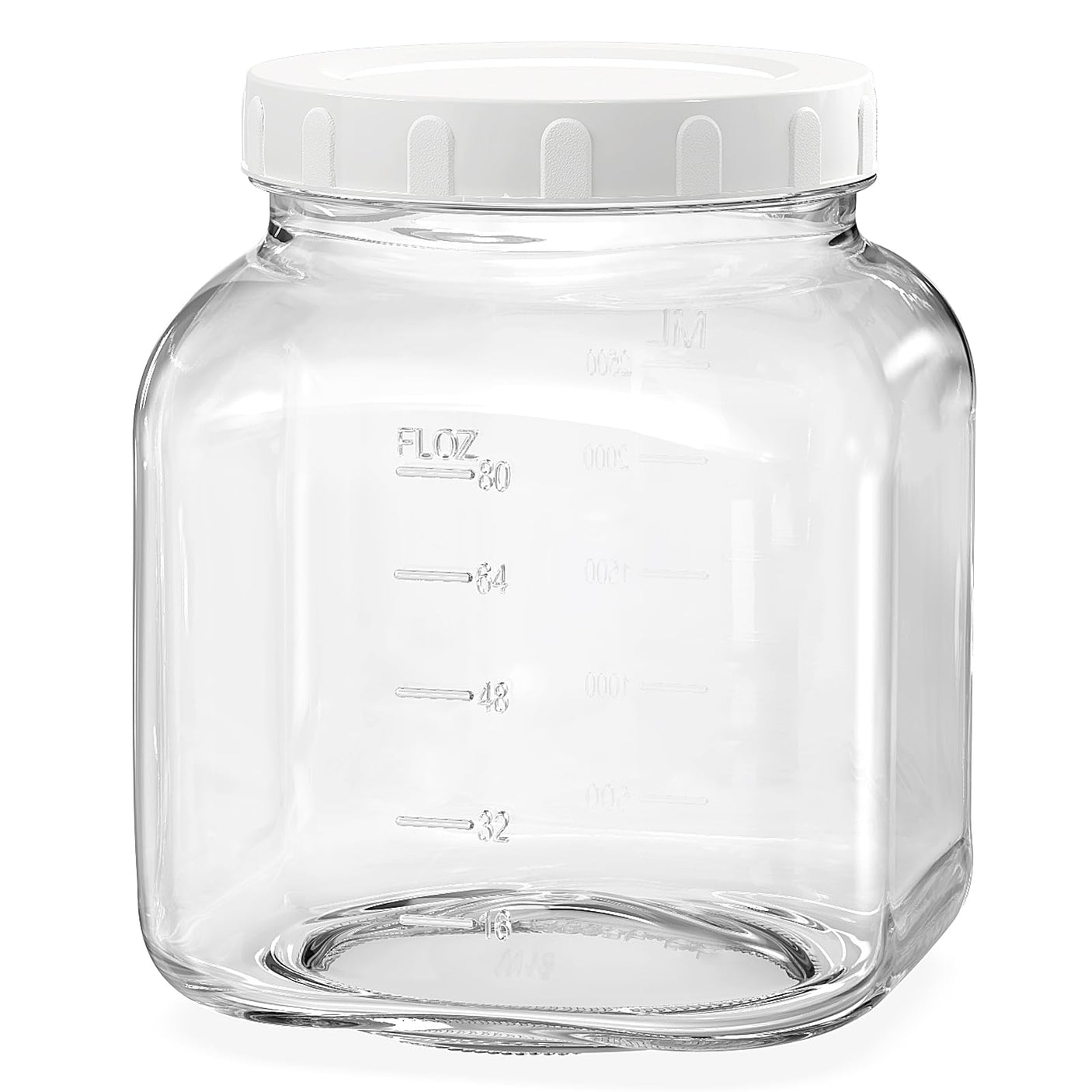 1 Pc 0.8 Gallon Square Wide Mouth Mason Jar with Airtight Lid