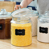 2 Pcs 1.5 Gallon Large Glass Jars with Lids