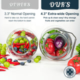 2 Pc 1.5 Gallon Storage Mason Jar with Silicone Anti-slip Cover & Airtight Lid, Steel Removable Handle