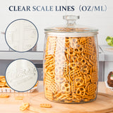 2 Pcs 1 Gallon Super Wide Mouth Mason Jar with Airtight Glass Lid