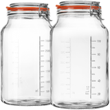 2 Pcs 1 Gallon Super Wide-Mouth Glass Jars