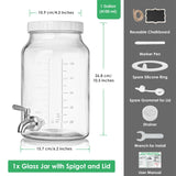 1 Gallon Glass Drink Dispensers for Parties, Festival, Daily Use