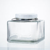 1 Gallon Square Glass Storage Jar(Free Labels and Pen)