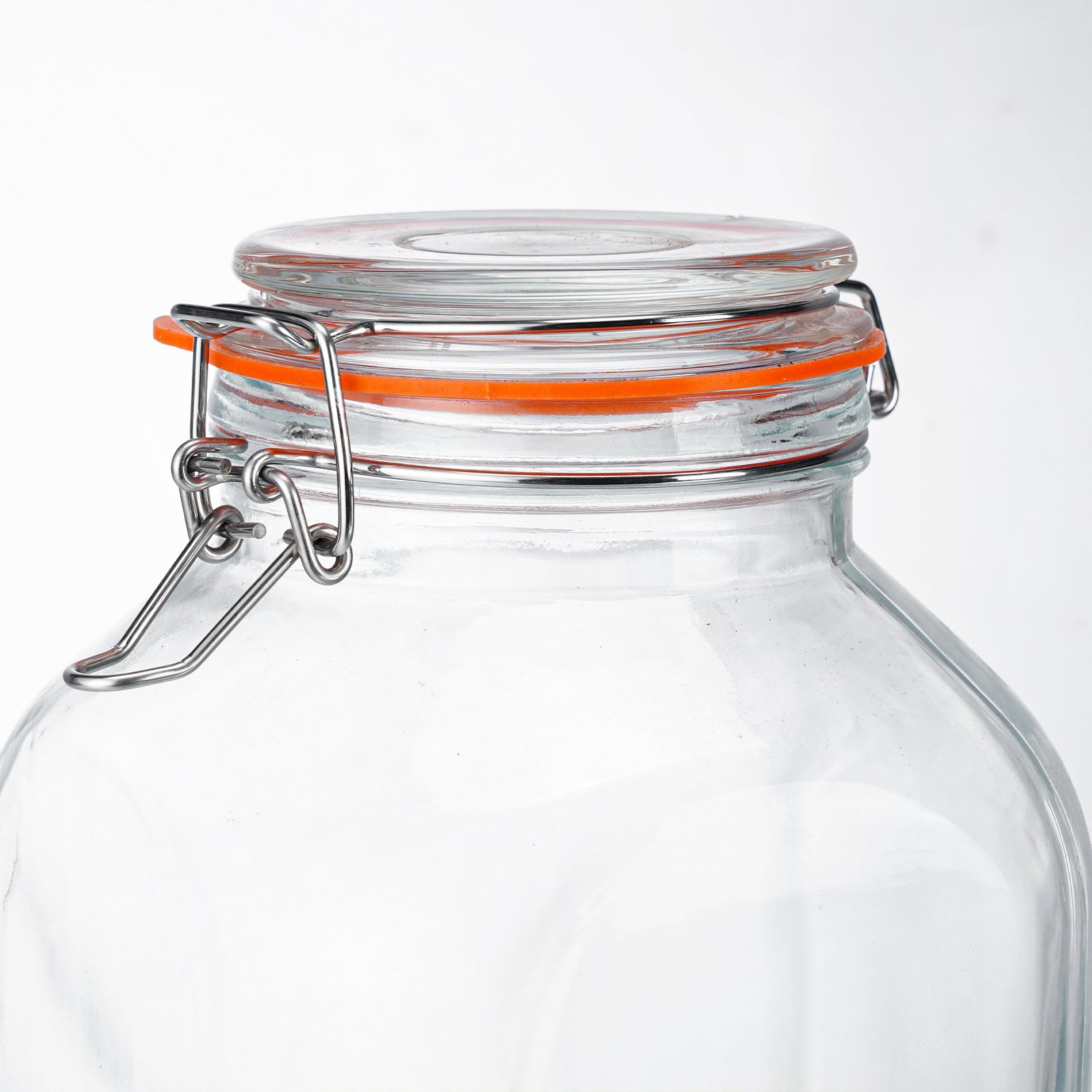 2 Pcs 1 Gallon Square Glass Jars(Extra Gasket)