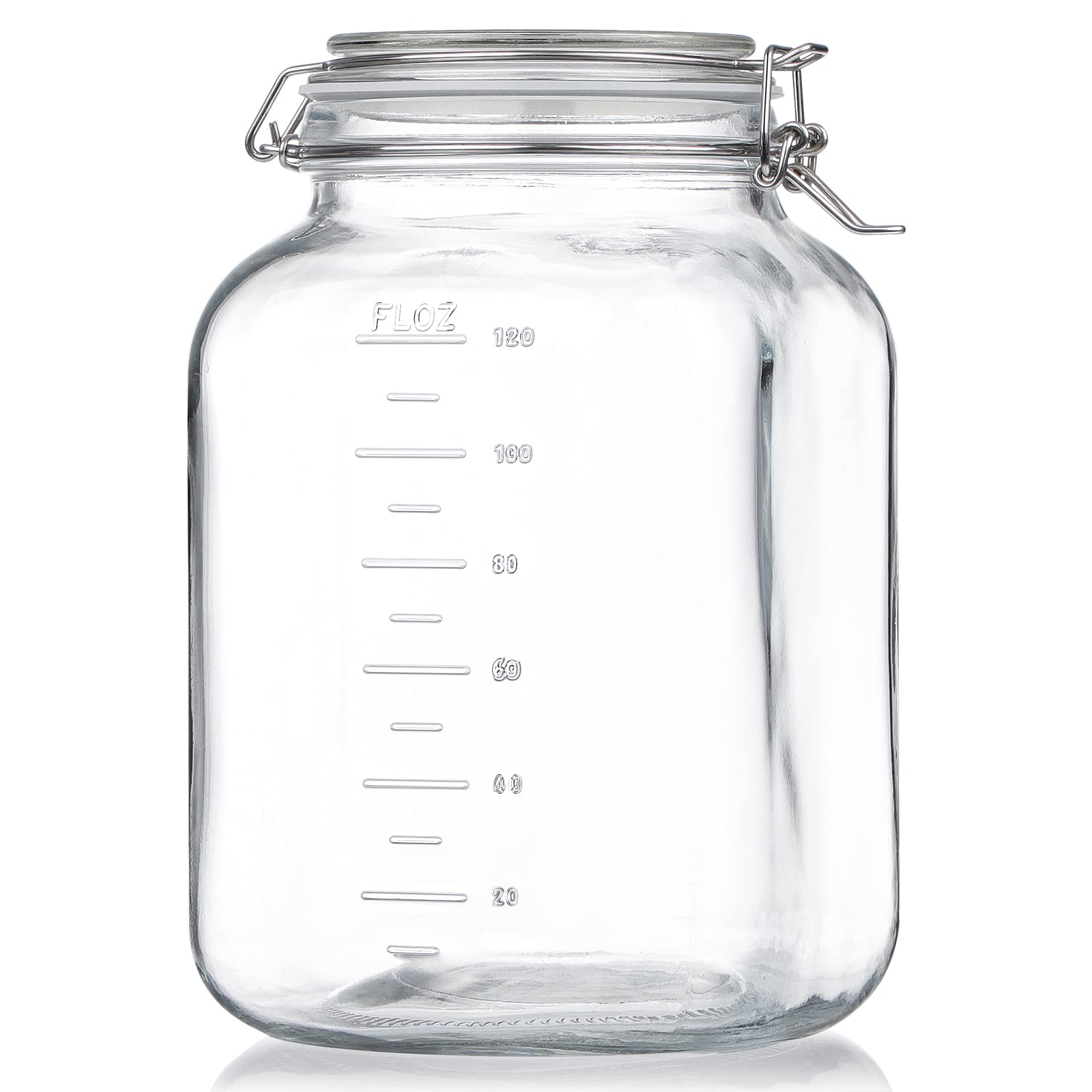 1 Gallon Square Super Wide-Mouth Glass Jars