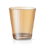 Luxury Dark Gold Tumblers Set With Fine Vertical Stripes