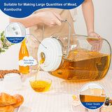 5 Gallon Wide Mouth Square Storage Glass Jar with Airtight Lid and Stainless Steel Handle