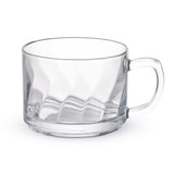 17 oz(500ML) Twisted Wave Design Crystal Glass Bowl & Mug with Handle