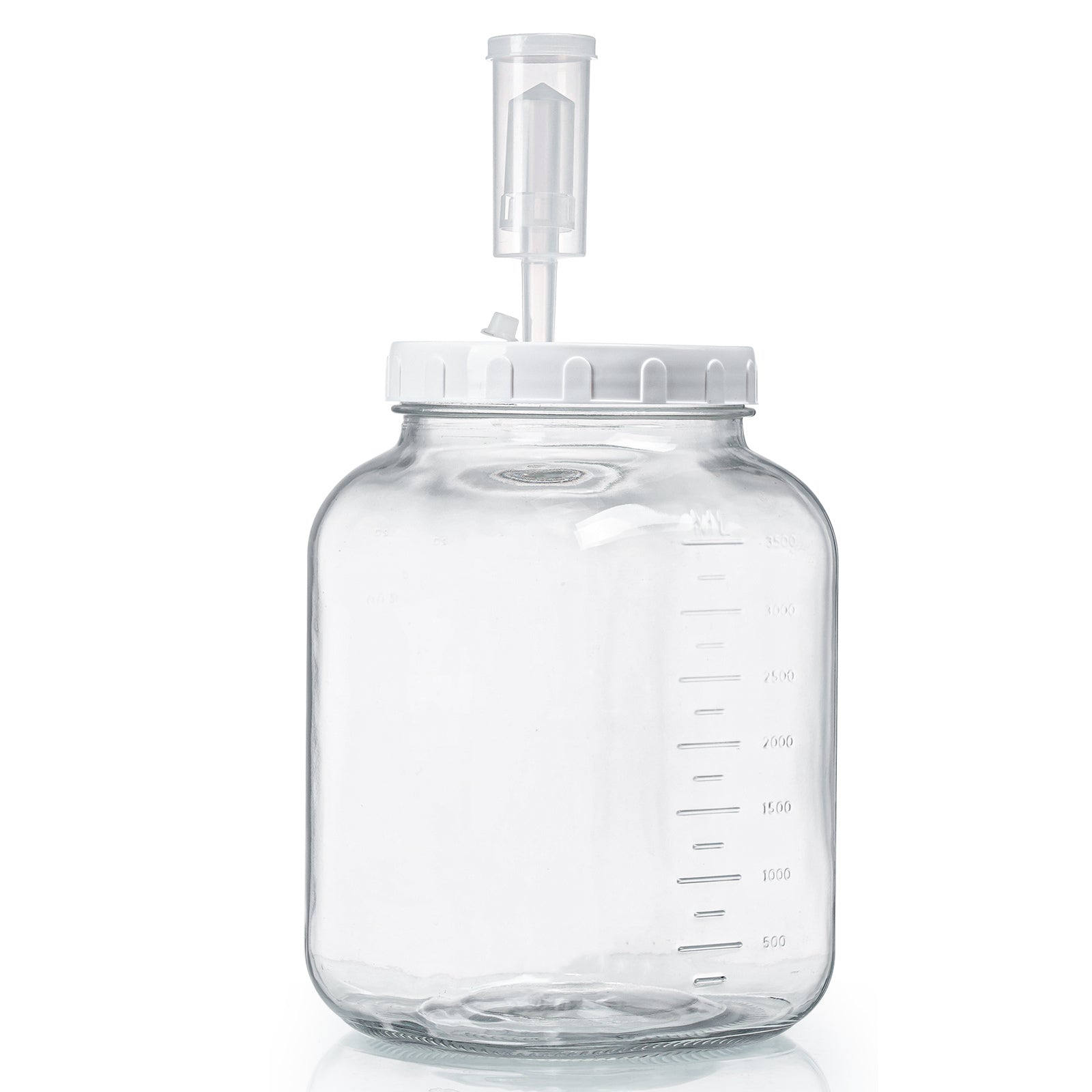 1 Gallon Square Fermentation Jar(2 Airlocks and 1 Screw Lid)