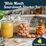 1 Pc 1 Gallon Glass Mason Cookie Jar with Glass Lid