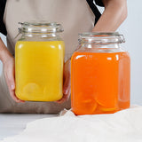 1 Gallon Square Super Wide-Mouth Glass Jars