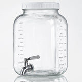 1 Gallon Drinks Dispenser Square Glass Jar