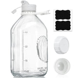 64 Oz Glass Bottle & Jar with Airtight Screw Lid & Pour Spout