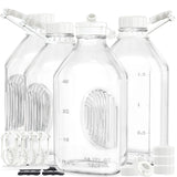64 Oz Glass Bottle & Jar with Airtight Screw Lid & Pour Spout