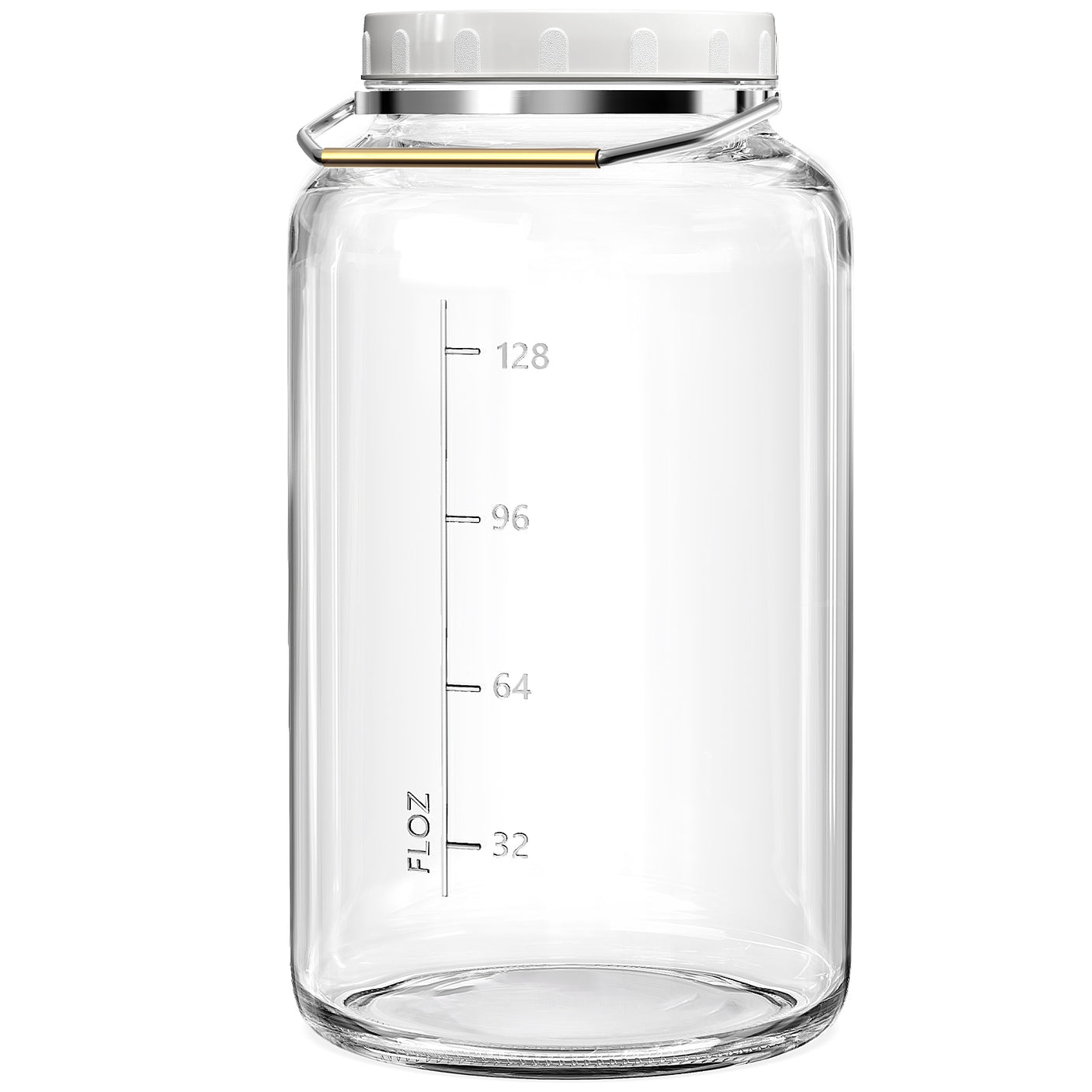 1 Pc 1.5 Gallon Round Glass Jar with Removable Handle & Airtight Screw Lid