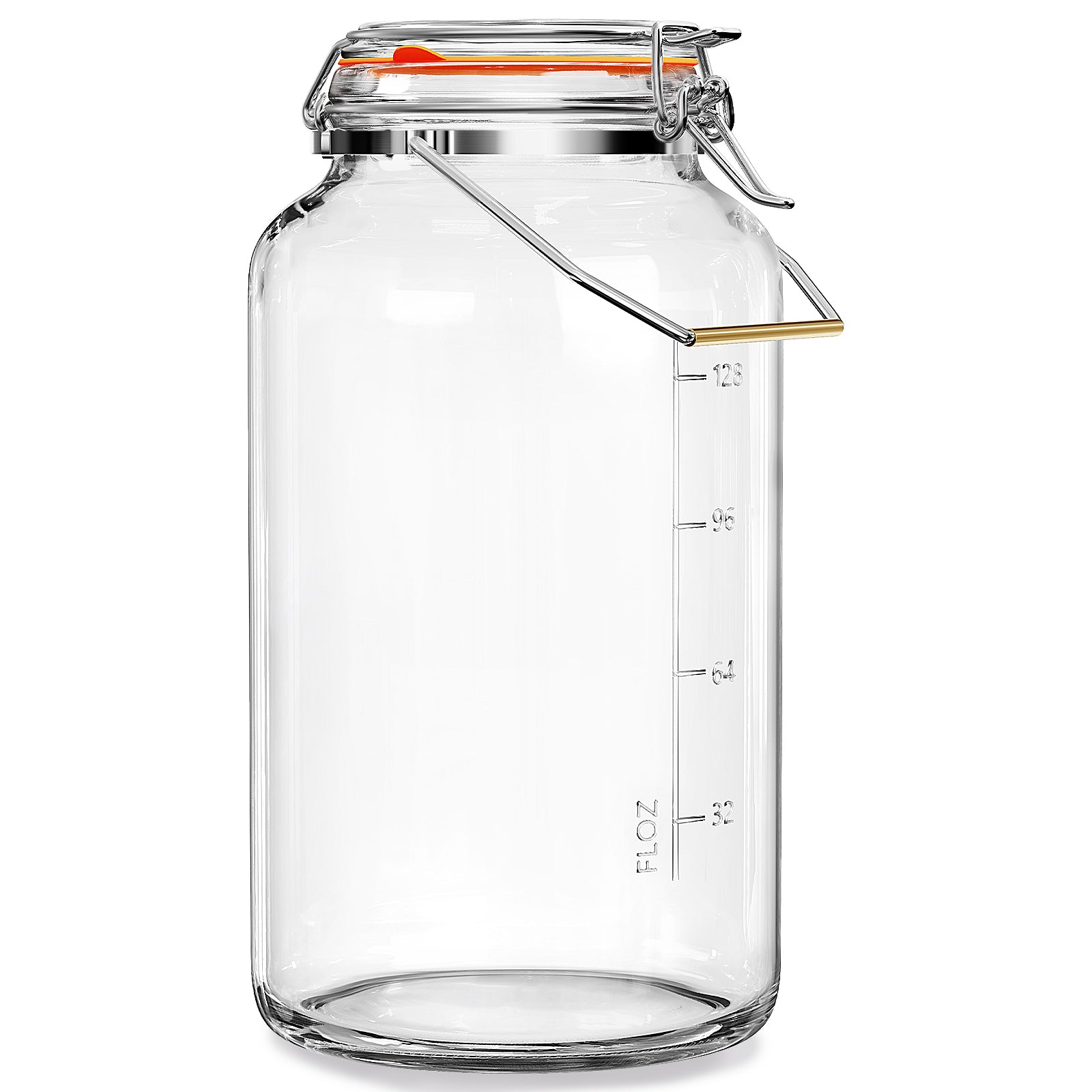 1 Pc 1.5 Gallon Wide Mouth Jar with Removable Handle & Airtight Glass Lid