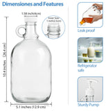 2 Pcs Pump Dispenser Bottles(With 4 Pumps and 2 Airtight Lids)