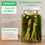 1 Gallon Multipurpose Wide Mouth Glass Jar with Airtight Screw Lid