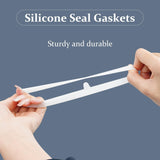 2 Pcs Replacement Silicone Gaskets for Gallon Glass Jars with Screw-on Top Lid, Leak Proof Rubber Seals