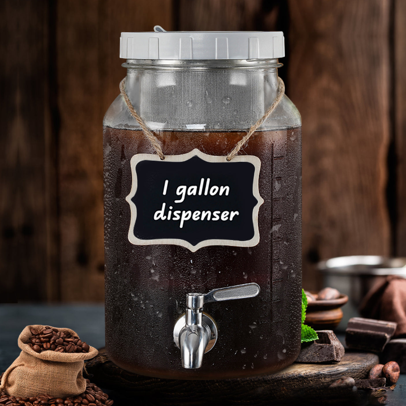 1 Gallon Round Mouth Cold Brew Coffee Maker