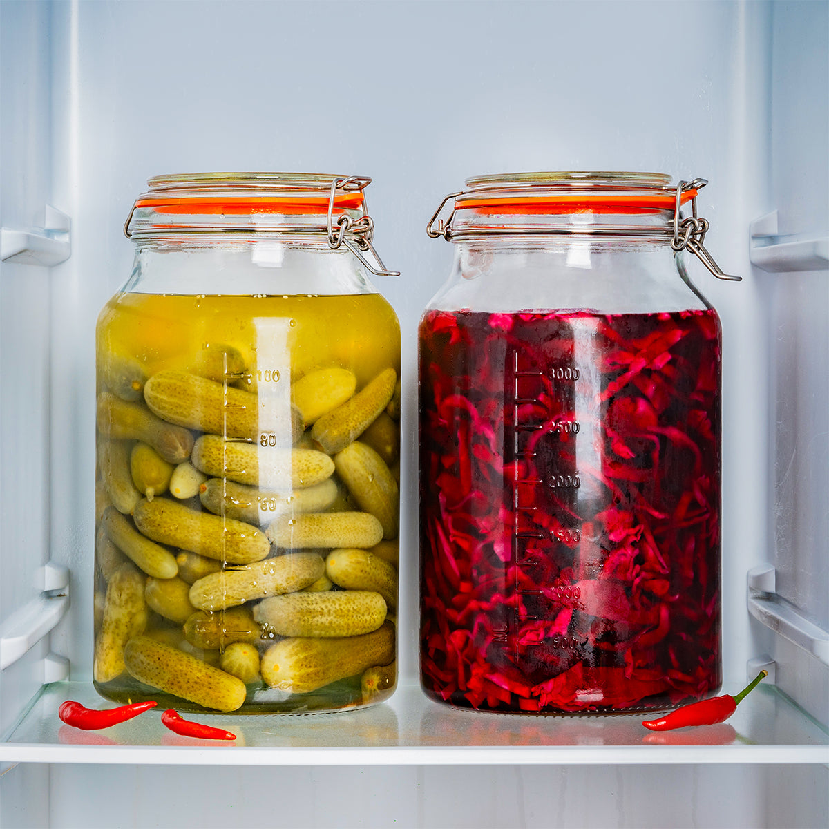 2 Pcs 1 Gallon Super Wide-Mouth Glass Jars