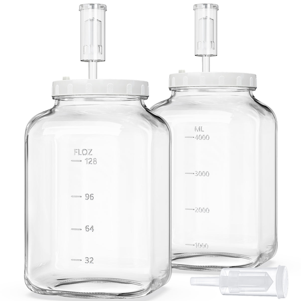 2 Pcs 1.5 Gallon Super Large Fermentation Jars with 2 Airtight Lids an